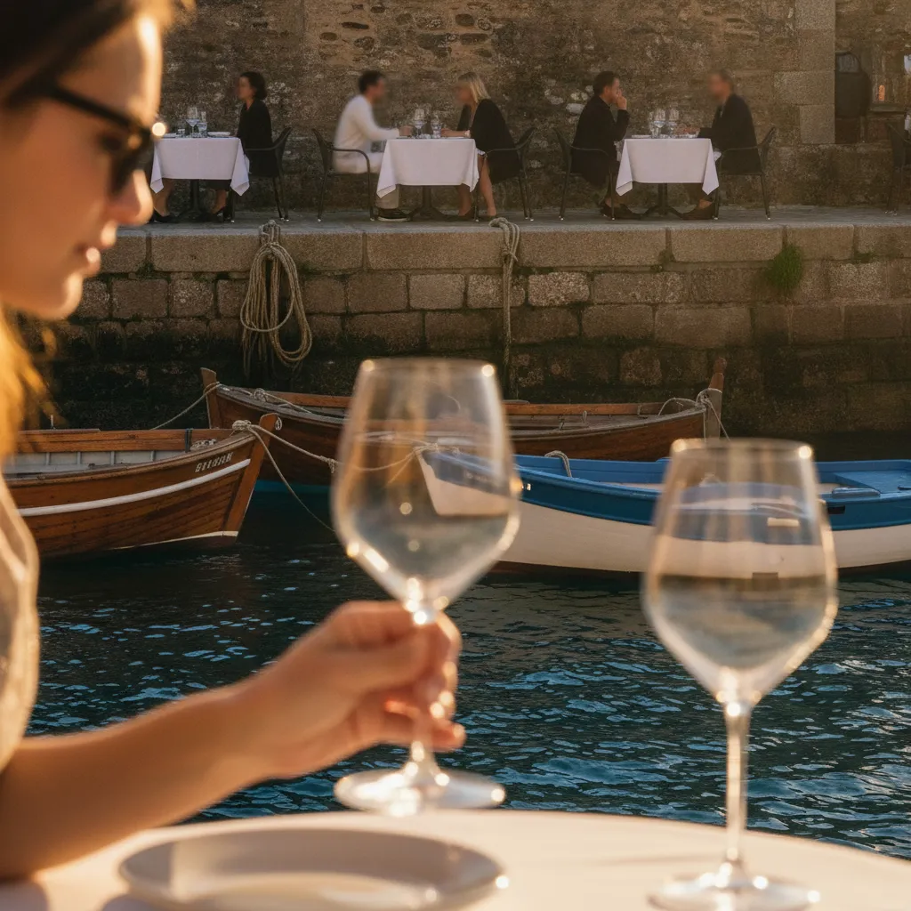 Dîner face au port de pêche à marée haute : le poisson du jour a été débarqué quelques heures plus tôt