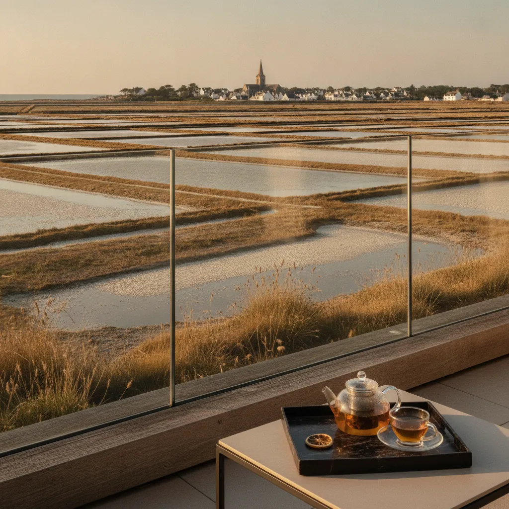 En arrière-saison, les marais salants offrent un décor paisible pour prolonger la détente après un soin